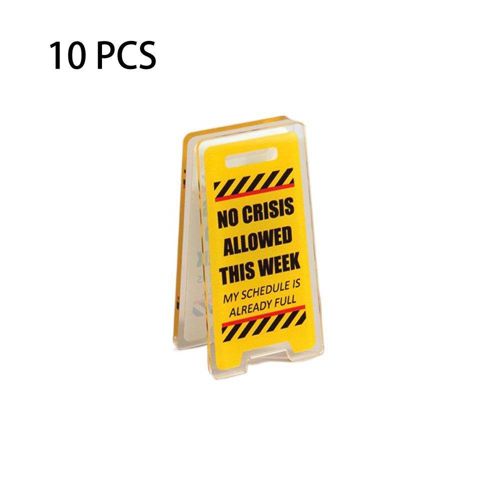 10 PCS I'm Busy Desk Decor Sign Leave Me Alone Desk Accessories Funny Acrylic Desk Sign  Unisex Gift