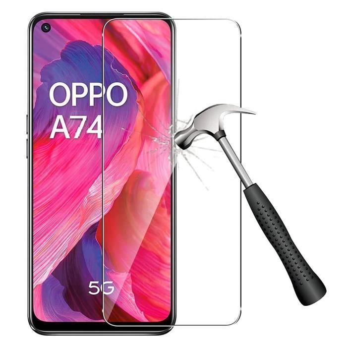 Protection Film - Phonillico® - Oppo A74 5G - Pack of 2 - Tempered Glass - Scratch-resistant