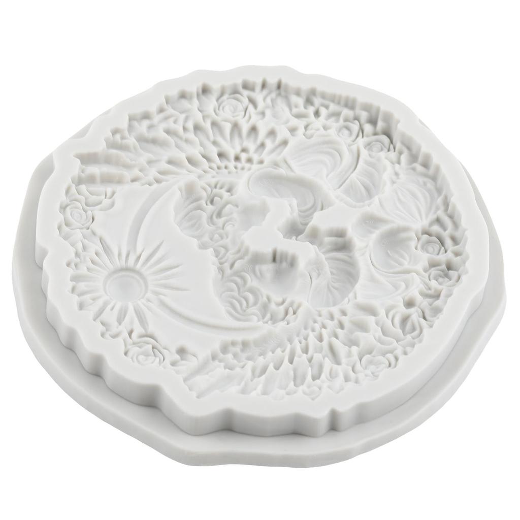 Silikonowe formy do ramek na zdjęcia Cameo, forma do fondantu aniołka, narzędzia do dekorowania ciast, topper na babeczki, forma do cukierków, czekolady, gumy cukrowej