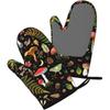 Mushroom Oven Mitts and Pot Holders 2pcs Set, Kitchen Oven Glove Heat Resistant Oven Mitts and Potholder with Non-Slip Silicone Surface for Cooking(1