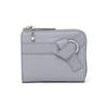 Zipper Wallet Soft Leather Goatskin X Cowhide Half Wallet with Ribbon Motif and Crystal Brooch Clasp JSLW5AS2 Bi-fold L-shaped [Improve]