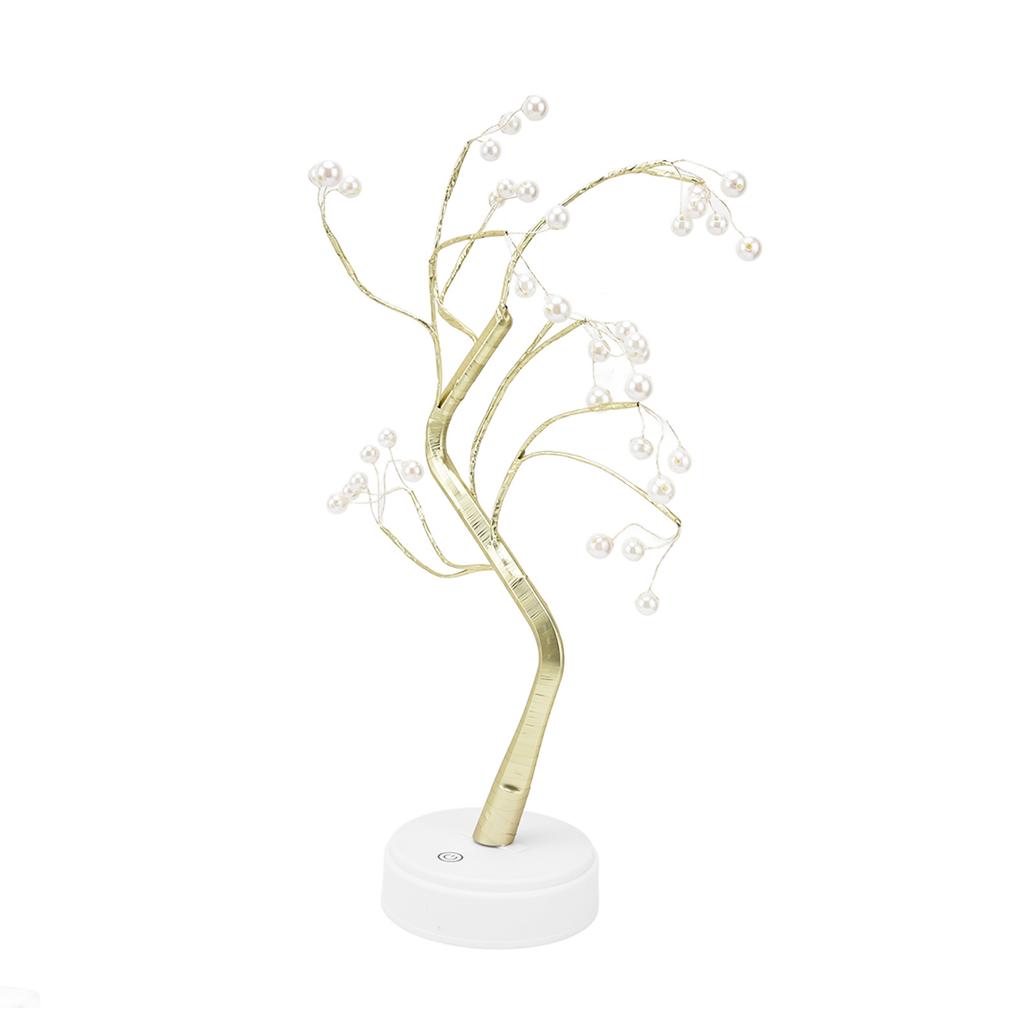 Tabletop Bonsai Tree Lamp Adjustable Safe Use Stable Night Light with Copper Wire USB Cable for Home Christmas