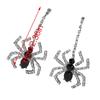 Halloween Jewelry Black Cubic Rhinestones Dangle Spiders Earrings For Women Girl