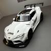 FAJC5 1:22 Toyota SUPRA Alloy Racing Car Model Diecasts & Toy Metal Vehicles Car Model High Simulation Sound and Light Kids Gifts