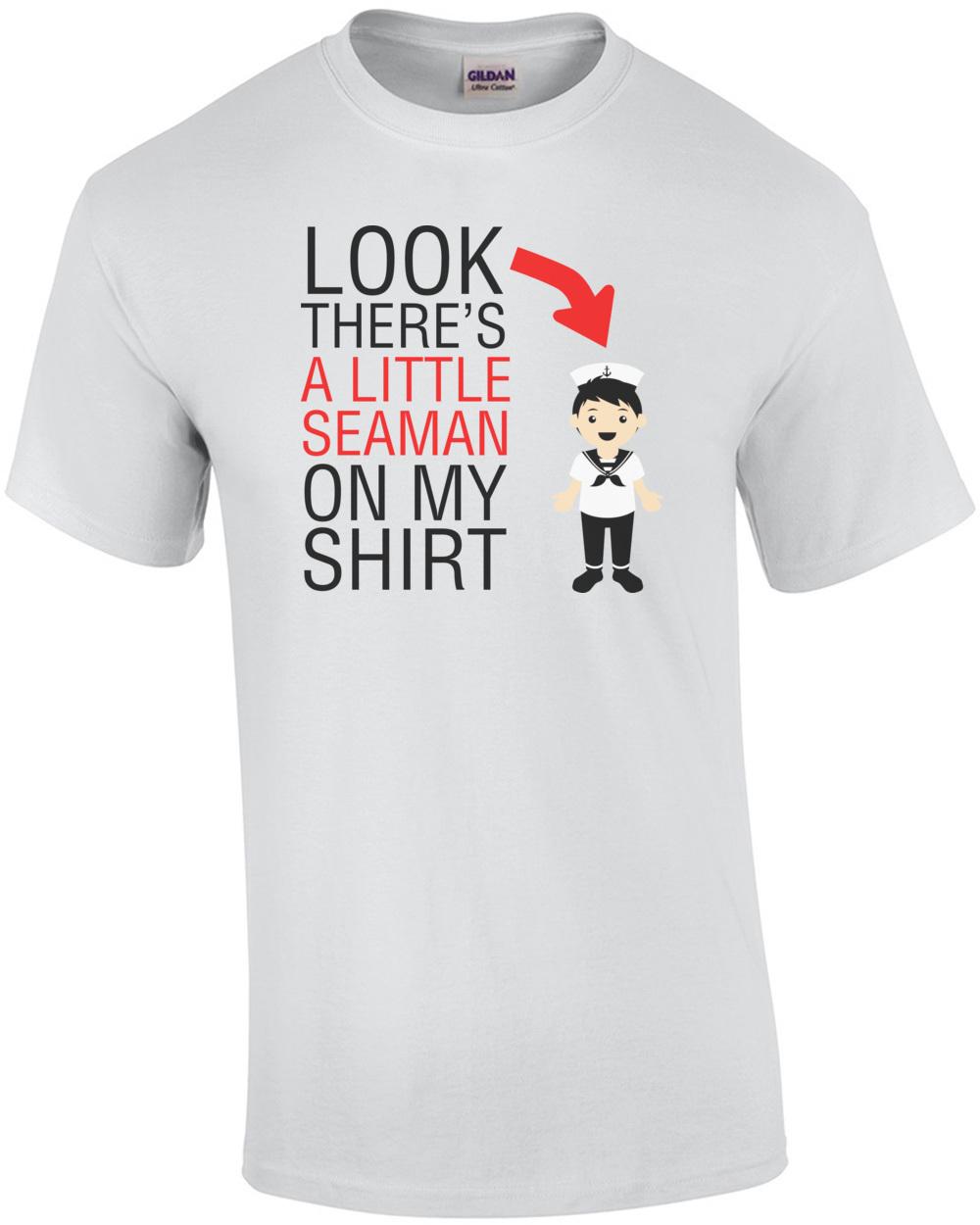 Смотри, На моей футболке маленький моряк Футболка Унисекс Футболка XL