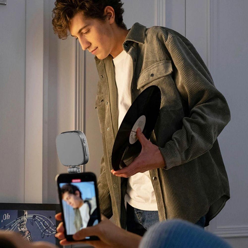 3 Color Mobile Phone Fill Light with Makeup Mirror Folding LED Phone Fill Light  Vlog