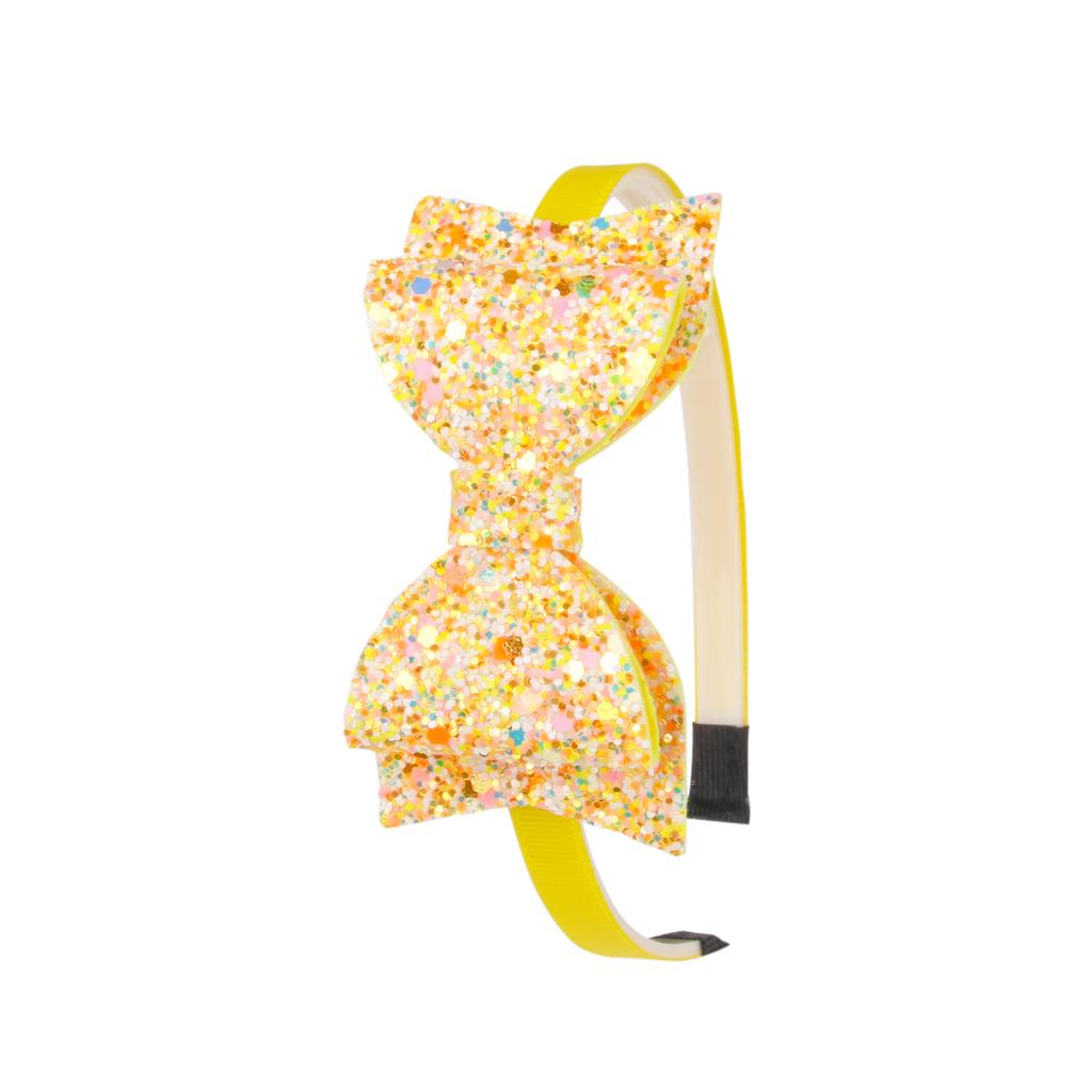 Girls Glitter Hair Bows Headbands for Girls 3.5inch Sequin Bows Hairbands Kids Hairhoops Children Hair Accessories