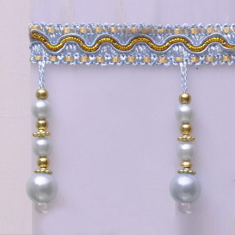 11 Meter Gardinband Pärlförsedd Hänge Spetsband Tofs Pärlfrans Gardintillbehör Möbeldekorationsband DIY Syhantverk