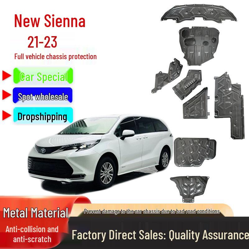 

Modified Protective Undertray for Domestic Sienna 21-26 and Granvia 22-26 Chassis Models Manganese Steel Silver