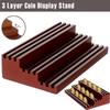 3 Layer Coin Display Stand Wooden Collectible Coin Rack Desktop Storage Rack for Badge Medal Car Emblem Organize Home Decoration