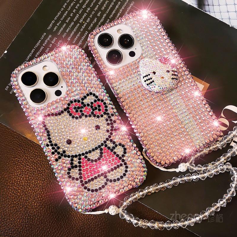 Glitter Rhinestone Cat Phone Case IPhone 17 16 15 14 13 Pro Max Anti-drop Protective Cover