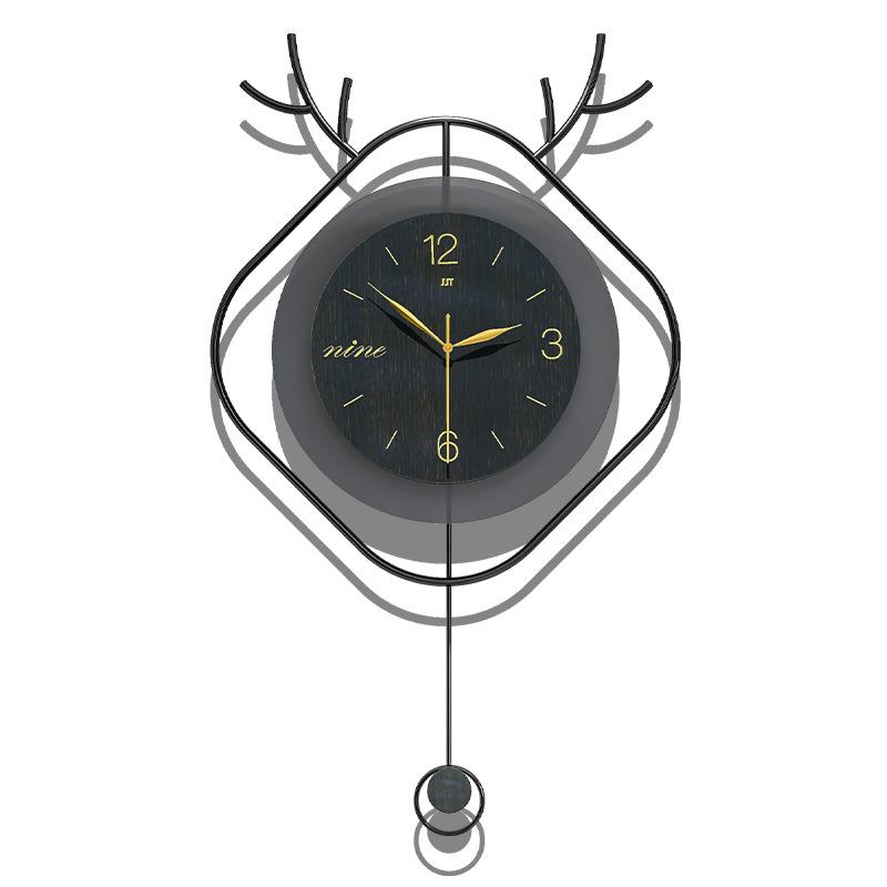 Modern Wall Clock Living Room Fashion Wall Watch Restaurant Decoration Silence Swing Clock Light Luxury Decorative Accessories