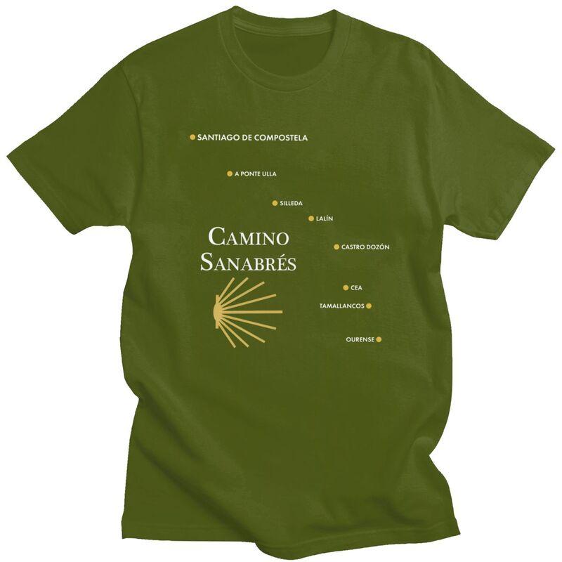 Custom Fashion Buen Camino De Santiago T Shirts Men ShortSleeve El Camino Way Tshirt Casual Tee 100 Cotton Oversized Tshirts