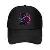 Vibrant Purple Rose Canvas Wall Art Home Decor Mesh Baseball Cap Hip Hop
