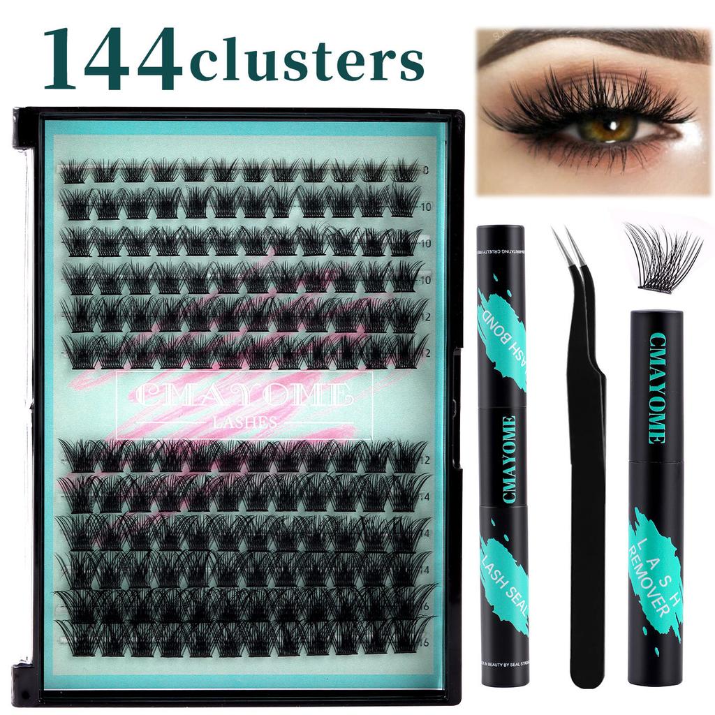 Natural Thick C-Song Single Cluster False Eyelashes 8-16Mm Daily Diy Segmented Simulated Eyelashes