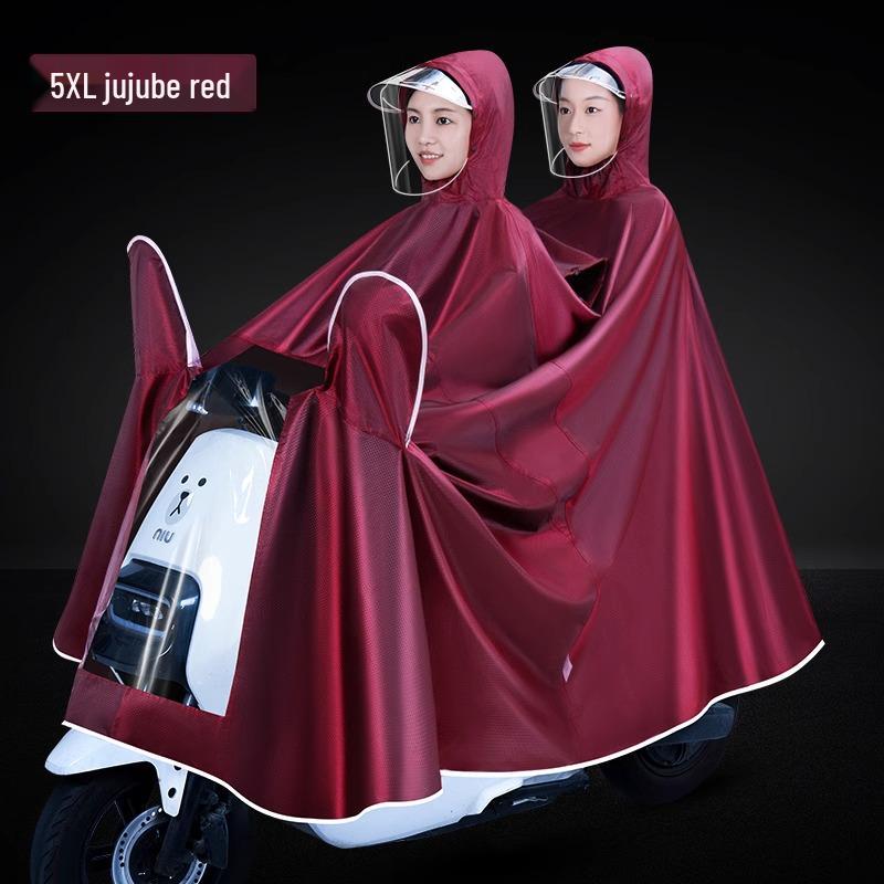 Unisex Full-Length Waterproof Rain Cape for Scooters & Motorcycles
