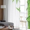 Bamboo Green White Plant Tulle Sheer Curtains for Living Room the Room Bedroom Kitchen Decoration Voile Organza Curtains
