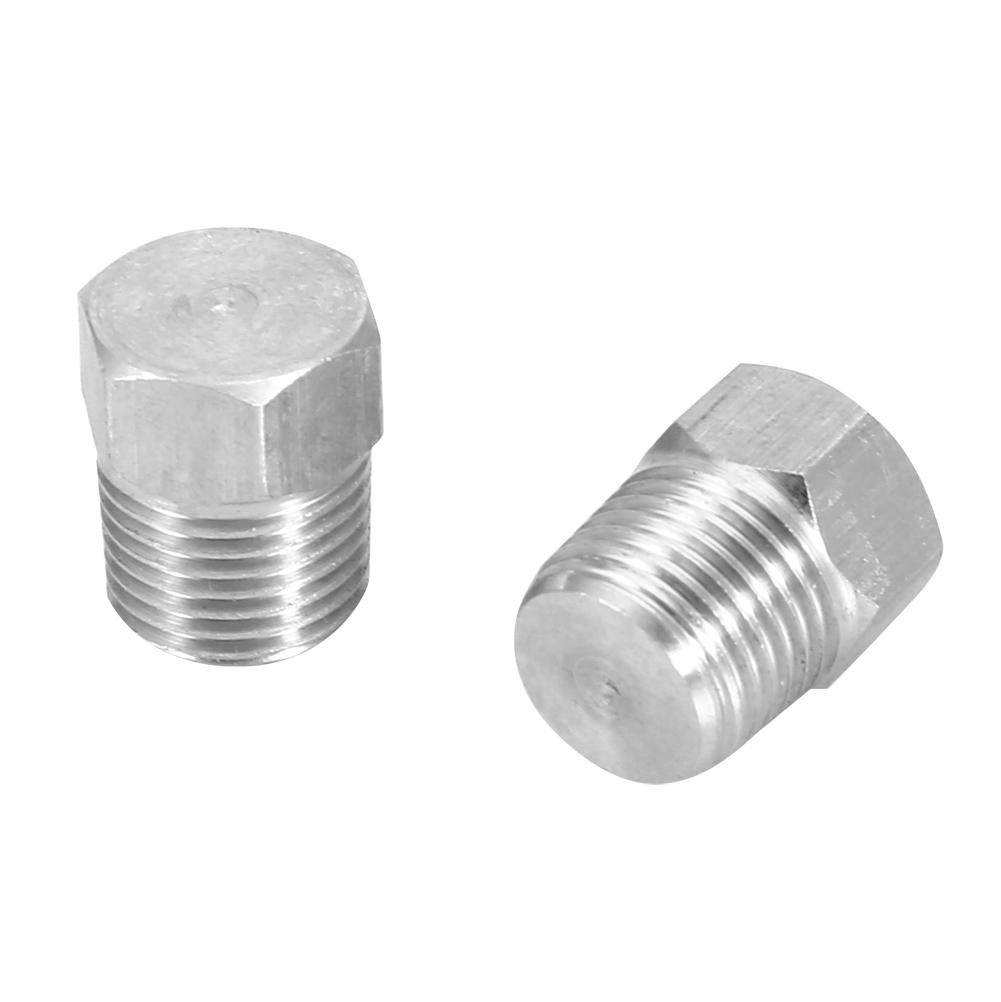 Male Thread Stainless Steel Pipe Countersunk Plug Hex Head Socket Pipe Fittings(PT1 8 2PCS)