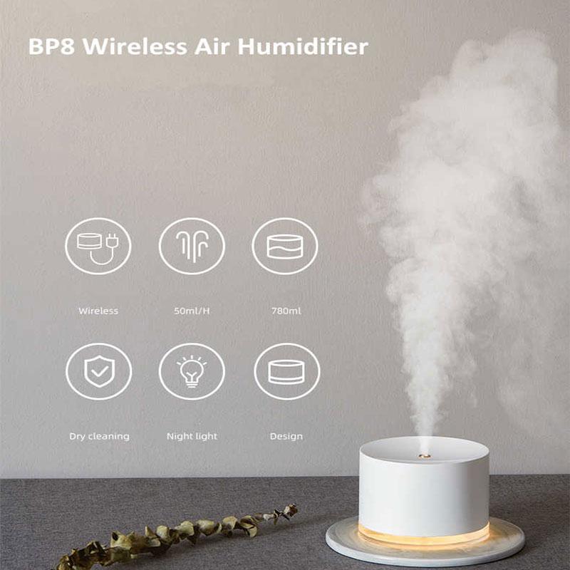 780ml Wireless Air Humidifier 2000mAh Battery USB Rechargeable Humidificador Heavy Fogger Portable Water Diffuser Mist Maker