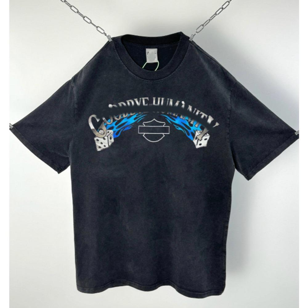 ZYLLO Módní Grafický Potisk Streetwear Oversize HighStreet Vintage Tričko Topy Y2k Retro Tričko