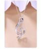 Nickel Silver Plated Gold 'Because of You' Necklace - Shiny Musical Note Pendant, Luxurious Niche Design, 2026 Style