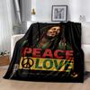 Bob Marley Reggae Legend Blanket Warmthful Decor Suitable For Office Chair Picnics Seaside Four Seasons Universal Stylish Decor