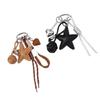 Creative Leather Star and Heart Keychain Gift Ideas for Birthdays Holidays Unique Bag Ornament