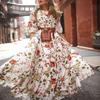 Sexy Floral Print Long Beach Dress Women Casual Summer Dresses New