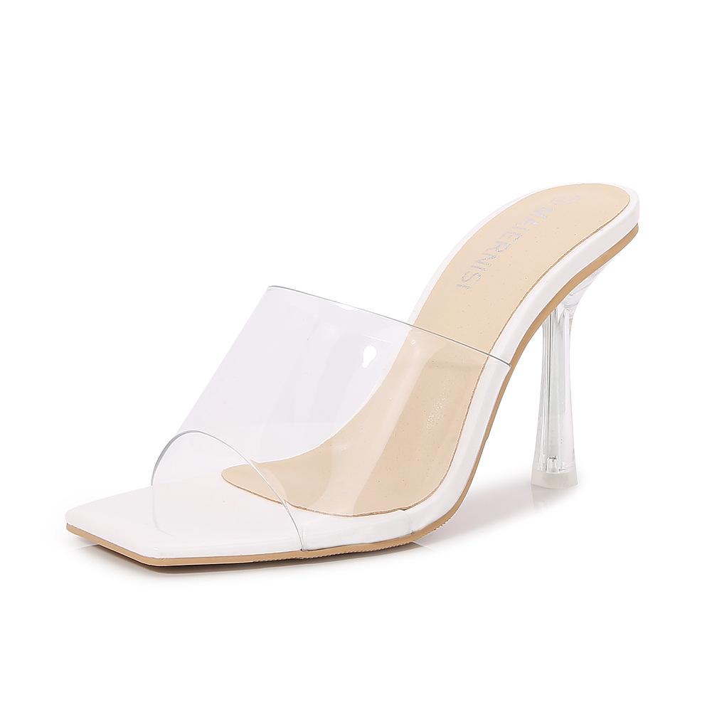 

Transparent high heels new catwalk pole dance crystal heel wear sexy high heel sandals 36 белый