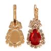 European and American Women Fashion Personality Water Drop Necklace Earrings Ring Set Shiny Bridal Jewelry