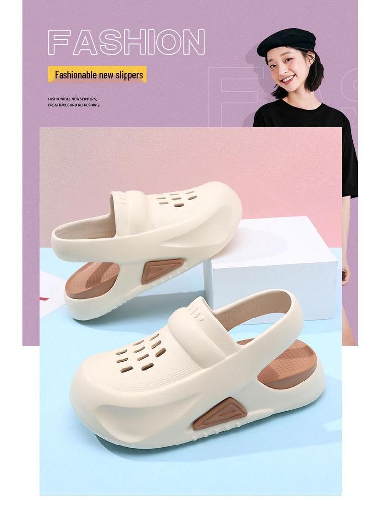 2025 Spring/Summer Women's Thick Sole Non-Slip Casual Fashion Hole Shoes