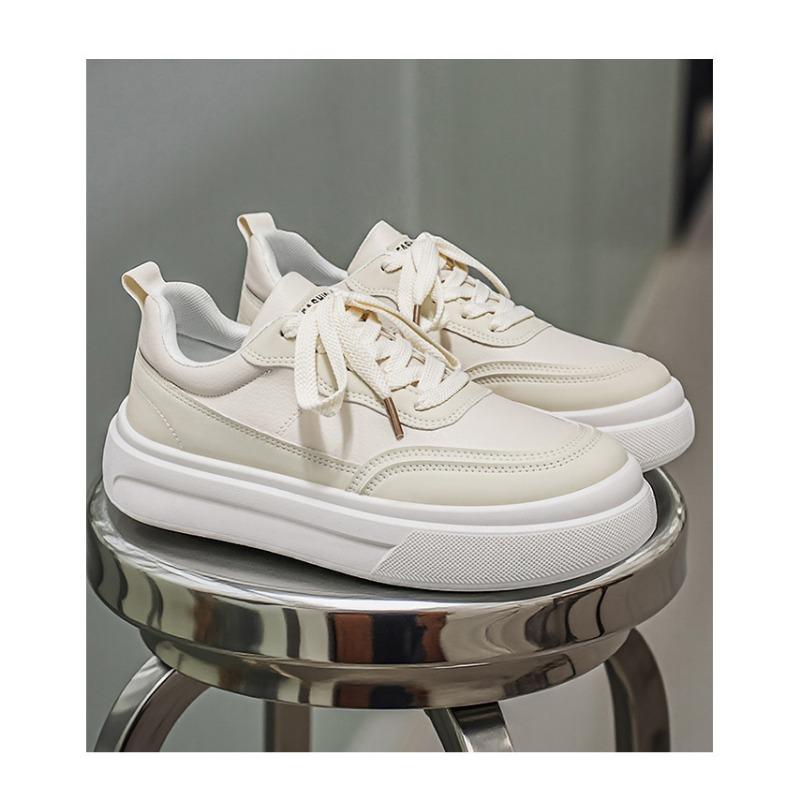 Men S Korean Style Casual White Sneakers For Students Breathable Sports Shoes