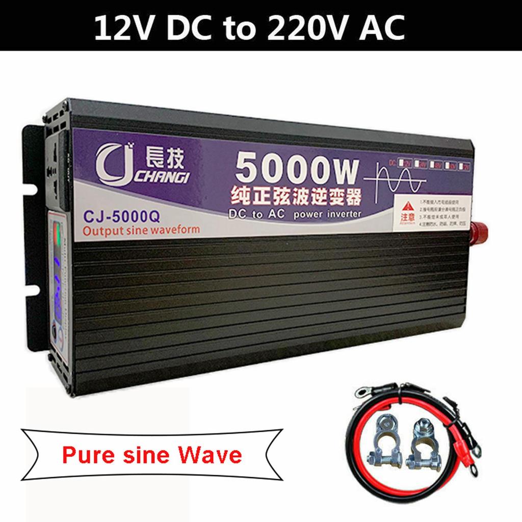 Pure Sine Wave Power Inverter 5000W Converter DC 12V/24V/48V To AC 220V
