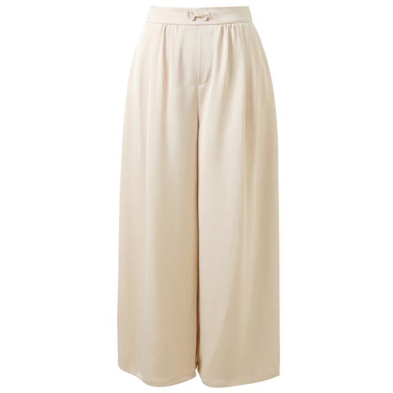 

Sancai New Chinese Style High-Waist Wide-Leg Pants XL