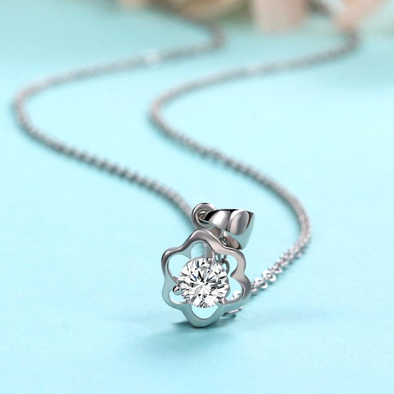 Rose Diamond Pendant Fashionable And Simple Korean Version Niche Design Necklace Women'S Valentine'S Day Gift Ins