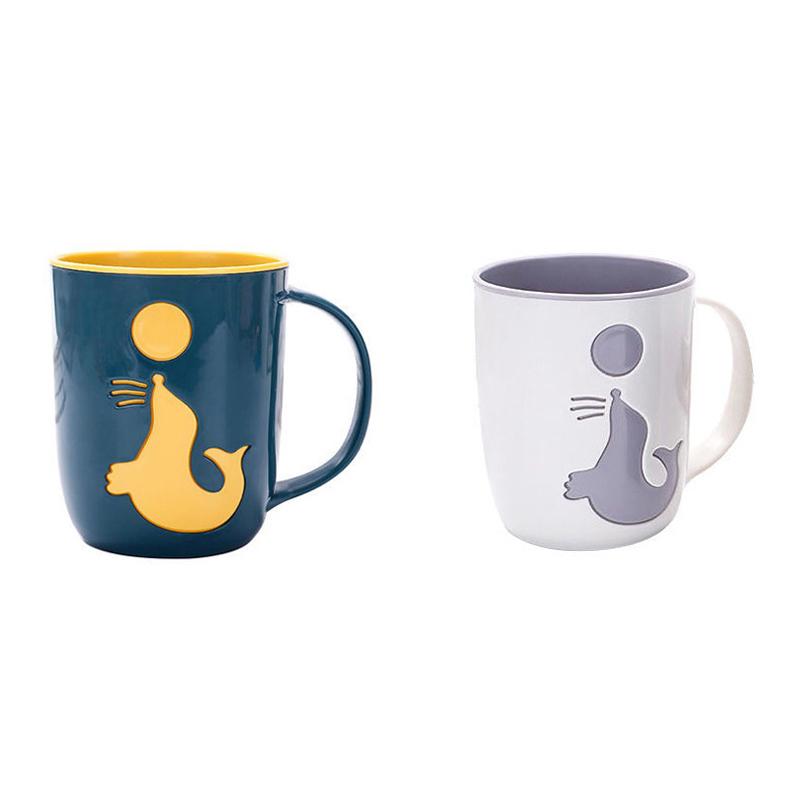 1/2Pcs Popular Toiletry Cups Dolphin Mouthwash Cup Couples Toothbrush Cup Creative Water Cup Kids Bathroom Cup