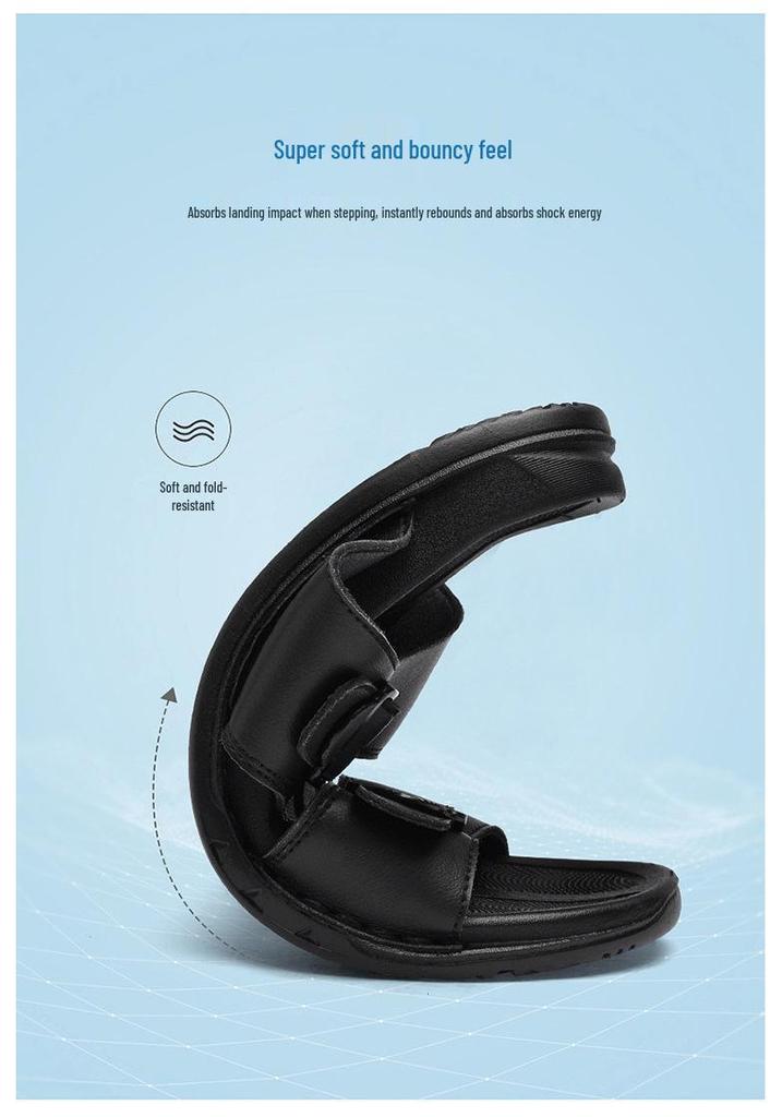 Stylish Double Buckle Flat Sandals - Lightweight Outdoor Beach & Daily Wear