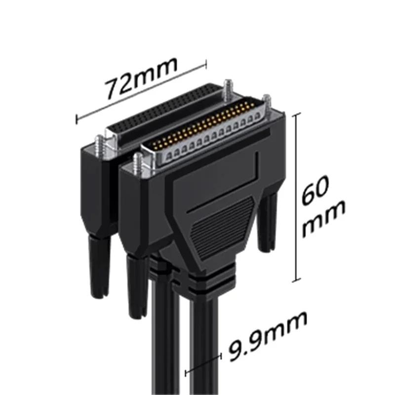 DB62 3 Rows Terminal Wire with Number HDB62 Male Female Serial Cable 62Pin Double Shield Single Head with Cable Connector