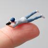 1:64 Scale Hand Painted Resin Collectible Figure Miniature Model Accessories Realistic Photographer Figure Model Gift