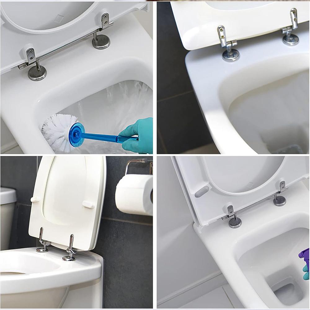 Bulloni e Viti per Sedile WC Rilascio Rapido Fissaggi Cerniera Superiore Viti con Tappo di Gomma Espandibile Kit Universale di Ricambio per Sedile WC