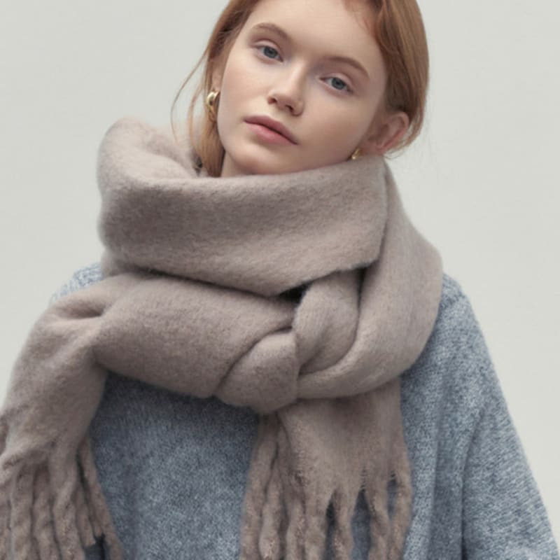 

LOEIL FIRST LABEL BOLD MUFFLER_BEIGE FREE