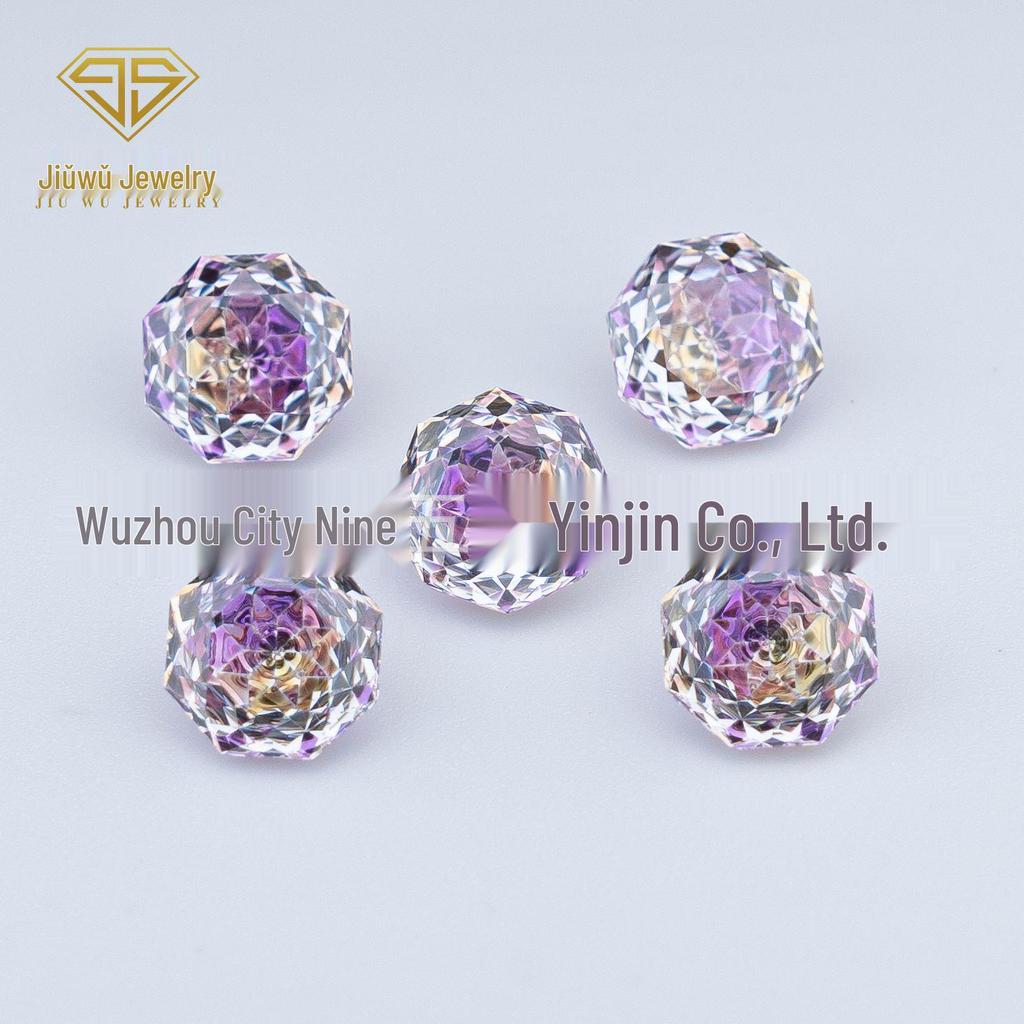 4-8mm Gradient Rose-Cut Two-Tone Soft Core Zircon Millennium Rose