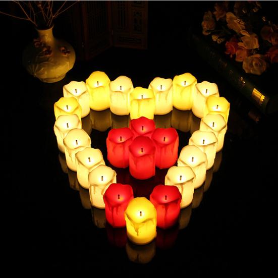 5Pcs Simulation LED Flameless Electronic Candle Table Light Party Decoration