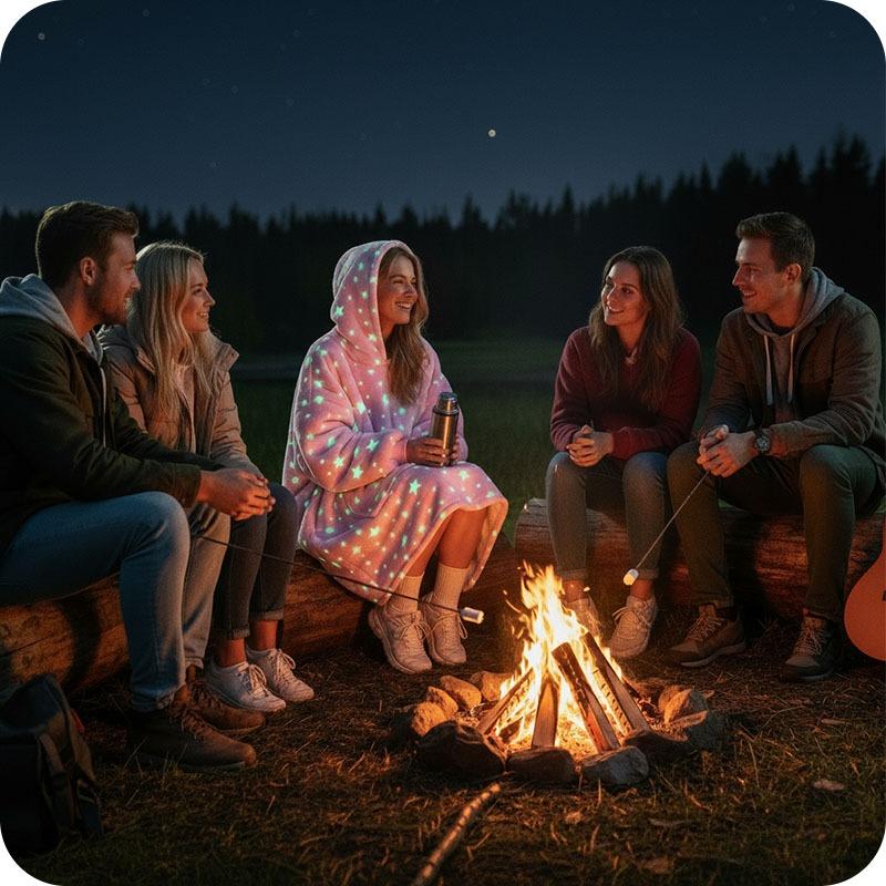 Shiny Blanket Sweatshirt - Stars (pink)