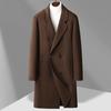 High-end Wool Coat Men's Autumn and Winter Double-breasted Long Woolen Trench Coat Handmade Double-sided Woolen Coat Coat