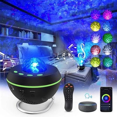 New WiFi  Smart  Star  Projector Ocean Wave Starry Sky Night Light Nebula Atmospher Lamp Blueteeth USB Music Player