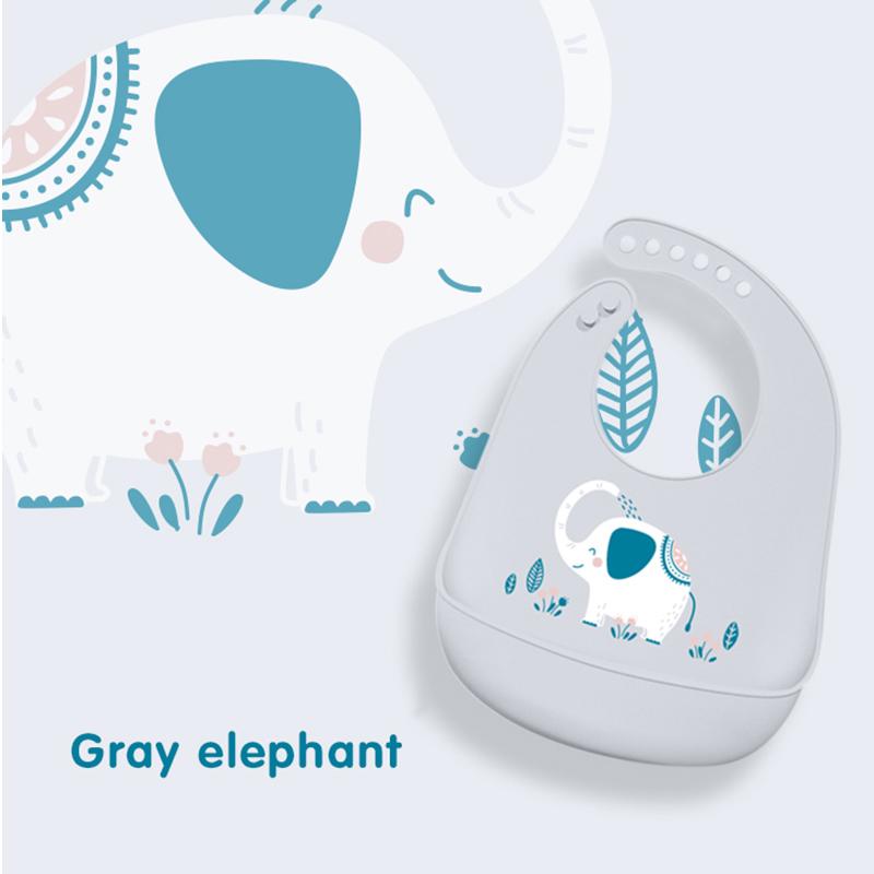 LOFCA 1pc Silicone Bibs For Kids Newborn Baby Bibs Waterproof Silicone Feeding Baby For Toddler Breakfast Feedings Adjustable