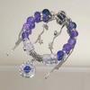 Simple  Women First Grade Lawyer Interstellar Purple Bracelet Tassel Beaded Bracelet Jewelry Gift