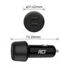 Chargeur de voiture usb-c - act - ac2200 - 45 w - charge rapide - 2 ports usb-c