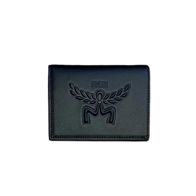 MCM Classic Logo Napa Leather Clutch Chain Shoulder Crossbody Small Square Wallet Unisex bags Black MXSEAAC01BK001 Basic Set BagDust Bag 23970₽